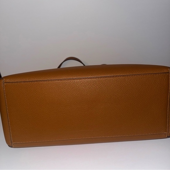 Tory Burch Tan Pebble Leather Tote with Pouch - Picture 6 of 9